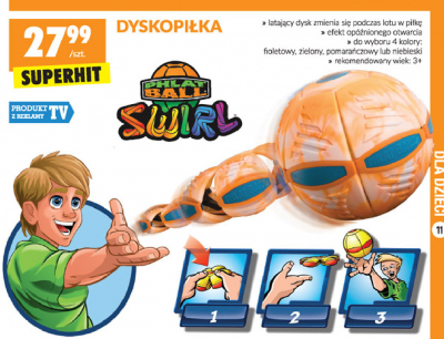 Dyskopi艂ka phlat ball swirl fioletowa promocja