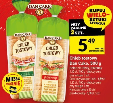 Chleb tostowy Dan Cake, 500 g promocja w Twój Market
