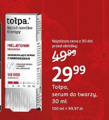 Serum do twarzy Tołpa Melatonin, 30 ml promocja w Rossmann