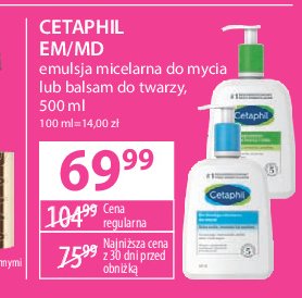 Emulsja micelarna do mycia Cetaphil promocja