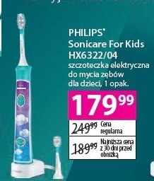 Szczoteczka hx6322/04 sonicare for kids Philips promocja