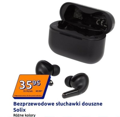 Bezprzewodowe słuchawki douszne Solix promocja w Action