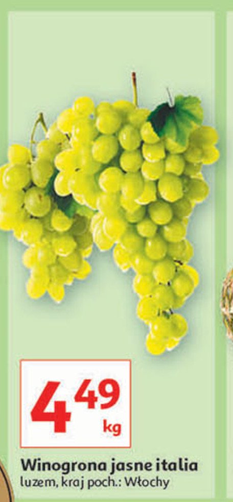 Winogrona jasne italia promocja