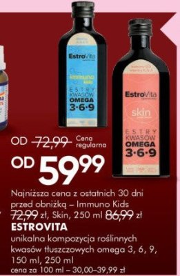 Kwasy tłuszczowe omega 3, 6, 9 ESTROVITA, 150 ml, 250 ml promocja w Super-Pharm