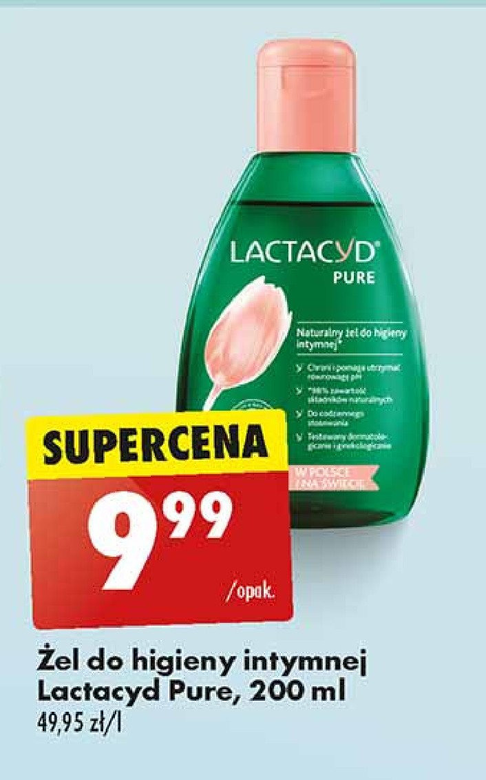 Żel do higieny intymnej zapas Lactacyd pure promocja