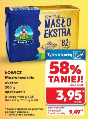 Masło ekstra 200 g promocja w Kaufland