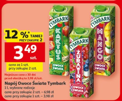 Napój Owoce Świata Tymbark promocja w Auchan