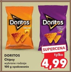 Chipsy kukurydziane sweet chili heat Doritos Frito lay doritos promocja w SPAR
