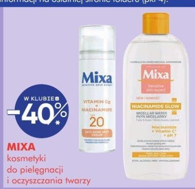 Kosmetyki MIXA do pielęgnacji i oczyszczania twarzy promocja w Super-Pharm