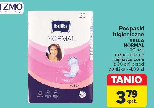 Podpaski BELLA NORMAL AIR promocja w Carrefour Market