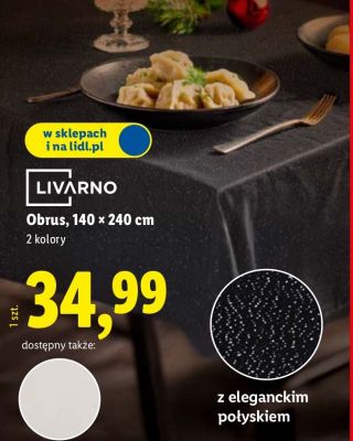 Obrus z połyskiem 140 × 240 cm promocja w Lidl
