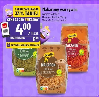 Makaron warzywny różne rodzaje Polskie, Bonduelle promocja w POLOmarket