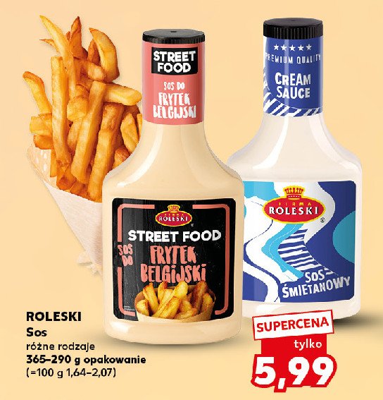 Sos do frytek belgijskich Roleski street food promocja w Kaufland