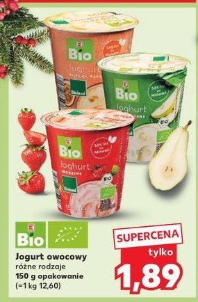 Jogurt gruszkowy K-classic bio promocja w Kaufland