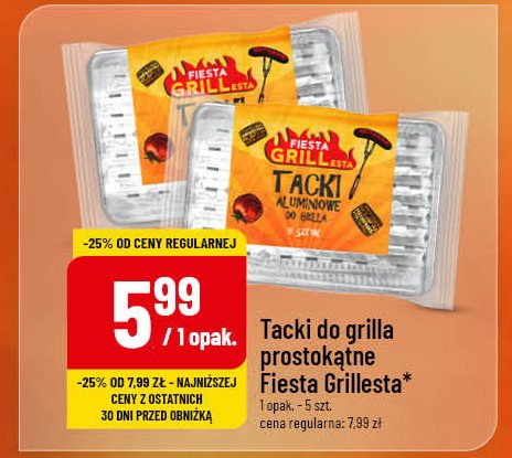 Tacki aluminiowe do grilla Fiesta grillesta promocja