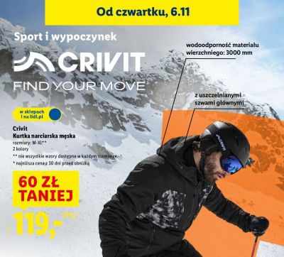 Kurtka narciarska męska  promocja w Lidl