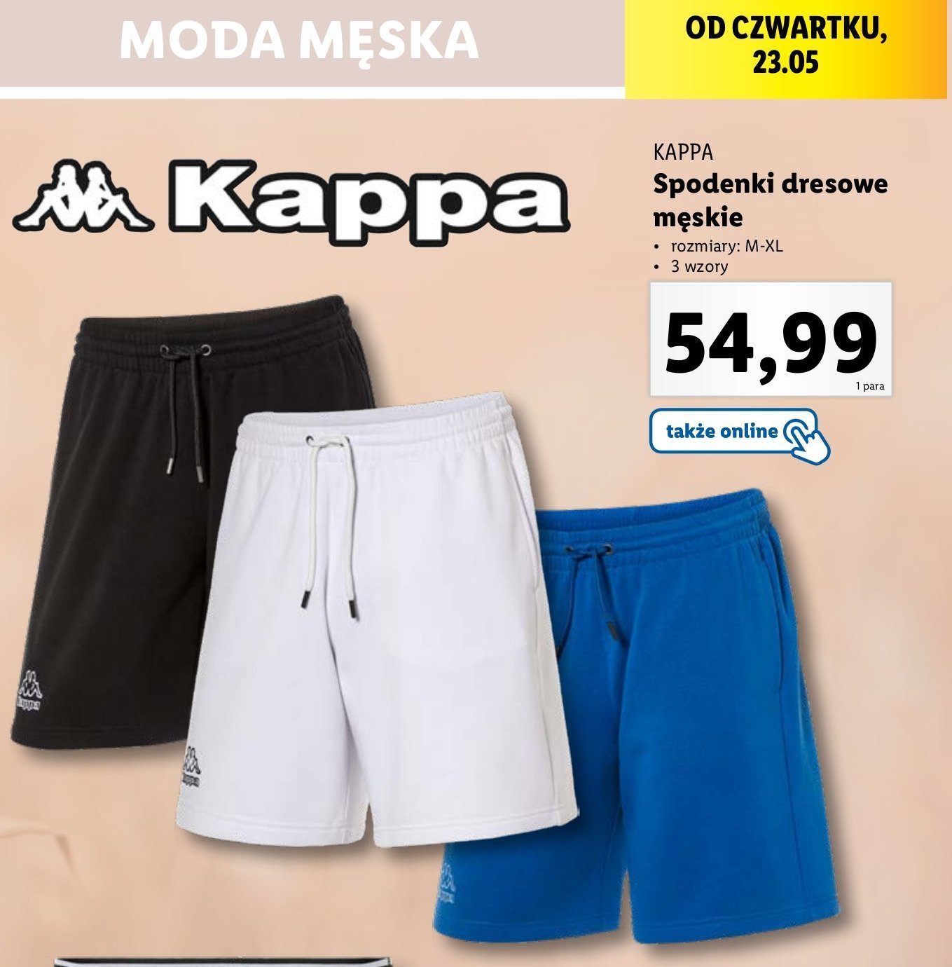 Spodenki dresowe krótkie m-xl Kappa promocja