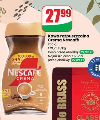 Kawa rozpuszczalna Crema Nescafé promocja w Dino