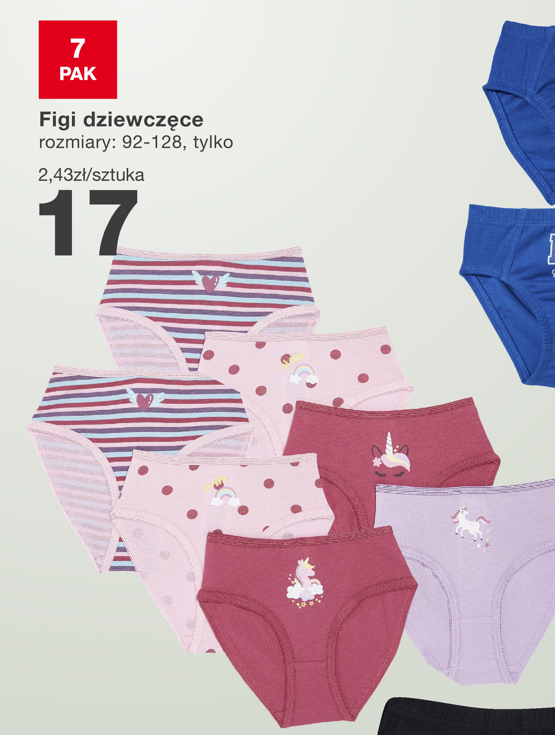 Figi dziewczęce 92-128 promocja