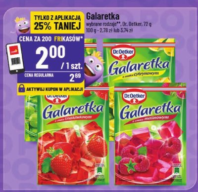 Galaretka Dr. Oetker różne rodzaje promocja w POLOmarket