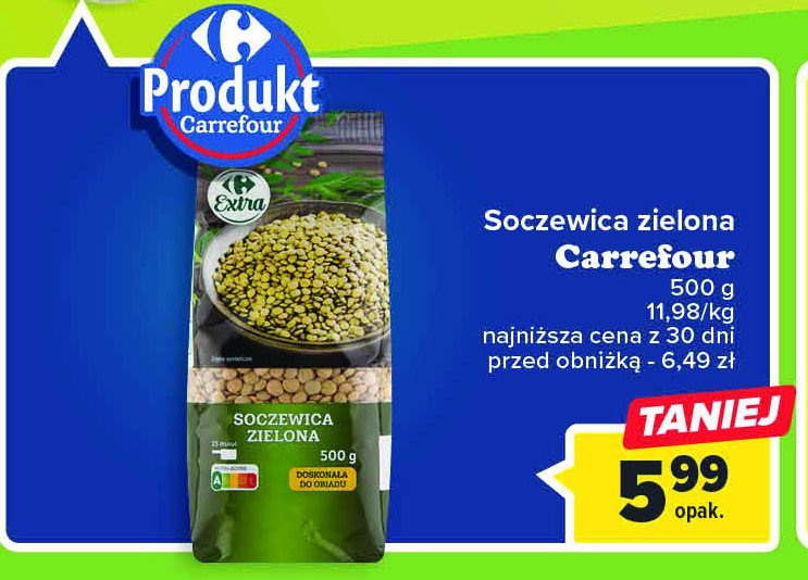 Soczewica zielona Carrefour extra promocja