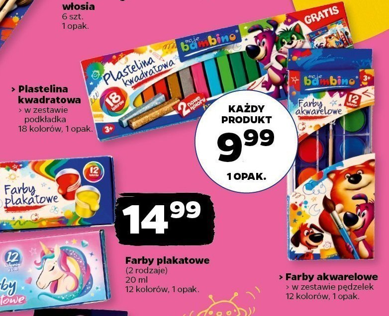 Farby akwarelowe Moje bambino promocja