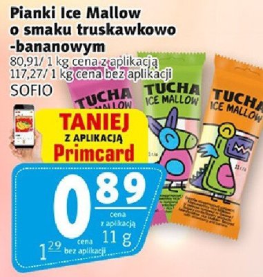 Pianki Ice Mallow o smaku truskawkowo-bananowym SOFIO promocja w Prim Market