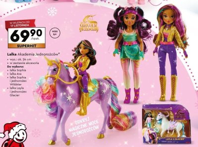 Lalka Sophia i jednorożec Wildstar Akademia Jednorożców  promocja w Biedronka