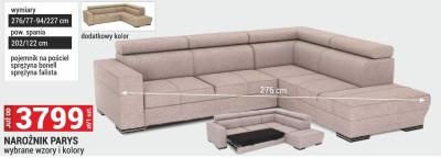 Narożnik Parys wybrane wzory i kolory promocja w Merkury Market