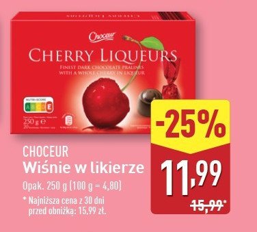 Wiśnie w likierze Choceur promocja w Aldi