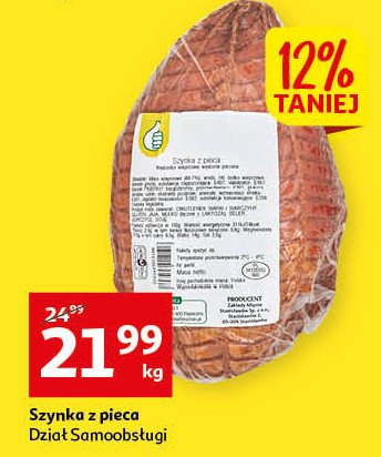 Szynka z pieca Podniesiony kciuk promocja