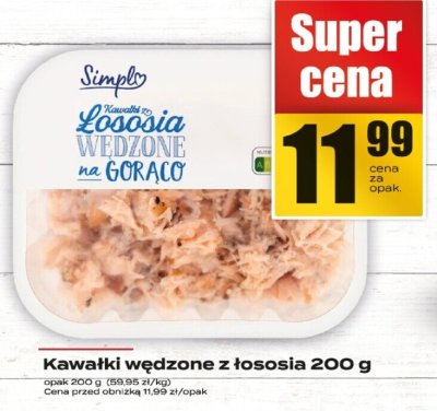 Kawałki wędzone z łososia 200g promocja w Supeco