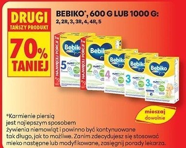 Mleko Bebiko 600 g lub 1000 g drugi -70% taniej promocja w Biedronka