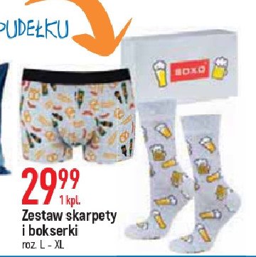 Zestaw w pudełku skarpetki + bokserki męskie rozm. l Soxo promocja
