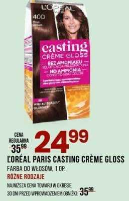Farba LOREAL PARIS CASTING CREME GLOSS do włosów 1 op. promocja w Drogerie Natura