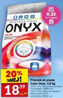 Proszek do prania Color Onyx, 4,8 kg promocja w Twój Market