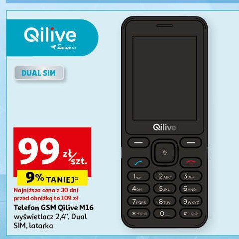 Telefon gsm m16 Qilive promocja w Auchan