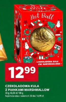 Czekoladowa kula z piankami Marshmallow 30 g promocja w Stokrotka