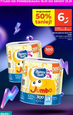 Ręcznik papierowy Bunny Soft Jumbo promocja w Dealz