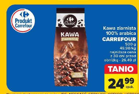 Kawa 100% arabica Carrefour promocja w Carrefour Market