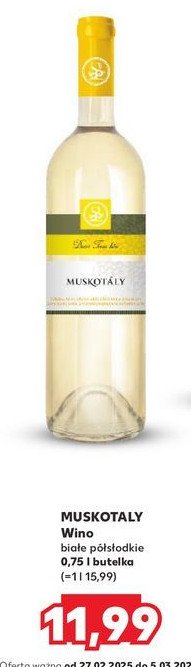 Wino półsłodkie MUSKOTALY promocja