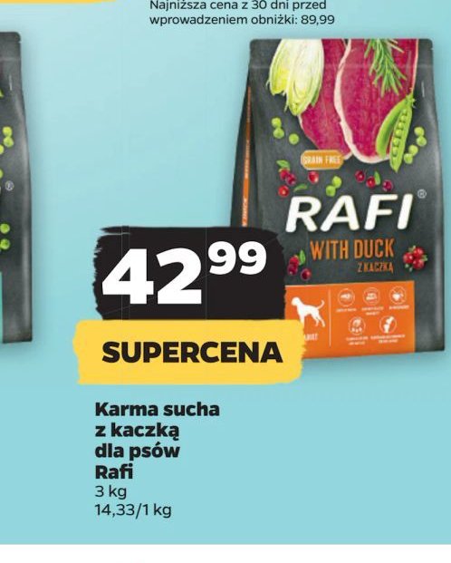 Karma dla psa z kaczką Rafi classic promocja