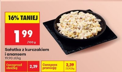 Sałatka z kurczakiem i ananasem promocja w Biedronka