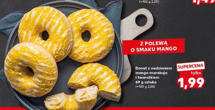 Donut mango-marakuja i twarożek promocja