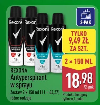 Antyperspirant w sprayu Rexona różne rodzaje promocja w Aldi