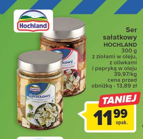 Ser sałatkowy z ziołami w oleju Hochland promocja