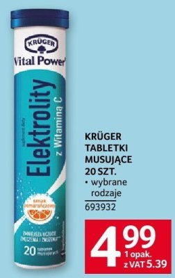 Tabletki musujące Krüger 20 szt. promocja w Selgros