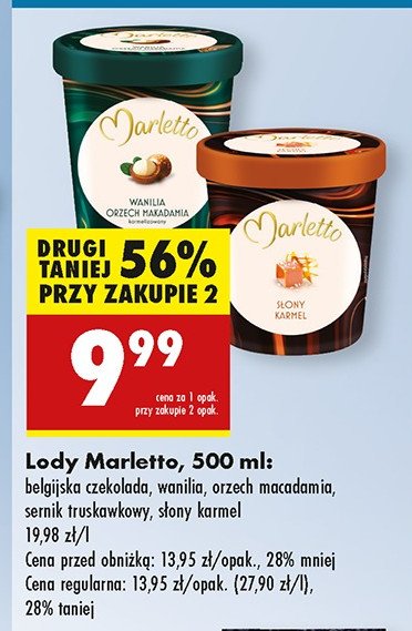 Lody wanilia-orzech makadamia Marletto promocja