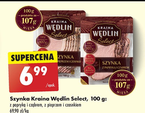 Szynka z papryką i cząbrem Kraina wędlin select promocja