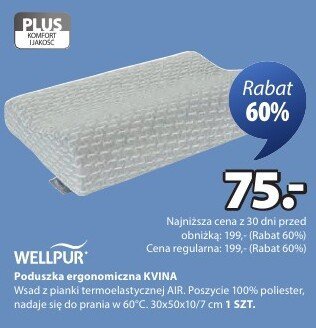 Poduszka anatomiczna Wellpur promocja w Jysk